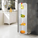 Scaffale Angolare Bagno 4 Ripiani 120cm - Mensola Verticale Bianca in Plastica Premium Resistente all'Umidità