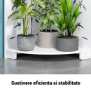 Scaffale Angolare Bagno 4 Ripiani 120cm - Mensola Verticale Bianca in Plastica Premium Resistente all'Umidità