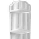 Scaffale ad Angolo Bianco a 3 Ripiani 80cm - Organizer Compatto Resistente all'Umidità per Bagno e Cucina