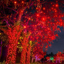 Catena Luminosa a Rullo 100m con 500 LED Rossi | 8 Giochi di Luce | IP44 per Decorazioni Festive