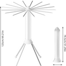 Stendibiancheria Portatile con Ruote - 16 Bracci Girevole a 360°, Pieghevole, Capacità 40kg
