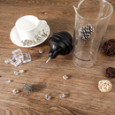 Montalatte Elettrico 450ml, con Bicchiere in Vetro Resistente al Calore, Schiuma Densa e Uniforme, Ideale per Cappuccino, Latte e Caffè
