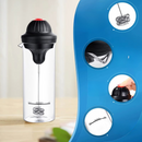 Montalatte Elettrico 450ml, con Bicchiere in Vetro Resistente al Calore, Schiuma Densa e Uniforme, Ideale per Cappuccino, Latte e Caffè