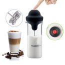 Montalatte Elettrico 450ml, con Bicchiere in Vetro Resistente al Calore, Schiuma Densa e Uniforme, Ideale per Cappuccino, Latte e Caffè