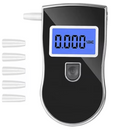 Etilometro digitale con display LCD retroilluminato, verifica automatica del sensore, 3 unità di misura e 5 boccagli inclusi