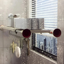 Separatore telescopico estensibile per ripiani dell'armadio, regolabile 70-120 cm, con ventose, per suddividere l'armadio, in metallo e ABS, bianco