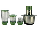Frullatore Multifunzione 4 in 1 con Ciotola Inox, 4 l – Frullatore, Macinacaffè, Tritacarne e Tritaverdure, 3 Contenitori Intercambiabili, Set Completo per la Cucina