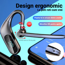 Auricolare Bluetooth Wireless KJ12, Vivavoce con Microfono, Rotazione 180°, Display LED, Lunga Autonomia, Connessione Rapida, Portata 10m, Nero