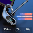 Auricolare Bluetooth Wireless KJ12, Vivavoce con Microfono, Rotazione 180°, Display LED, Lunga Autonomia, Connessione Rapida, Portata 10m, Nero