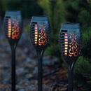 SET 4X Lampada Solare LED a FIACCOLA con Effetto Fiamma - 12 LED, Design Elegante, Resistente alle Intemperie