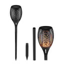 SET 4X Lampada Solare LED a FIACCOLA con Effetto Fiamma - 12 LED, Design Elegante, Resistente alle Intemperie
