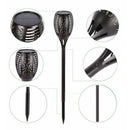 SET 4X Lampada Solare LED a FIACCOLA con Effetto Fiamma - 12 LED, Design Elegante, Resistente alle Intemperie