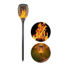 SET 4X Lampada Solare LED a FIACCOLA con Effetto Fiamma - 12 LED, Design Elegante, Resistente alle Intemperie
