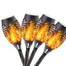 SET 4X Lampada Solare LED a FIACCOLA con Effetto Fiamma - 12 LED, Design Elegante, Resistente alle Intemperie
