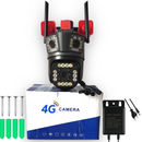 Telecamera di Sorveglianza 4G 12MP Ultra HD PTZ, Zoom 5X, Visione Notturna a Colori, Rilevamento del Movimento, Audio Bidirezionale, Sirena Integrata, Esterno/Interno