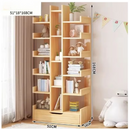 Libreria Decorativa ad Albero con 18 Ripiani, Cassetto Integrato, Design Unico 51x18x168 cm