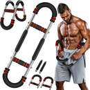 Attrezzo Multifunzione per Allenamento, Resistenza Regolabile 110-132 lbs, Estensore a U, per Bicipiti, Tricipiti, Spalle, Schiena e Cosce