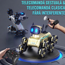Cane Robot Intelligente Stunt Dog, 8WD con Ruote Mecanum Omnidirezionali, Controllo tramite Telecomando e Gesti, Rotazione 360°, Luci LED ed Effetti Sonori