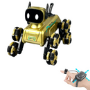 Cane Robot Intelligente Stunt Dog, 8WD con Ruote Mecanum Omnidirezionali, Controllo tramite Telecomando e Gesti, Rotazione 360°, Luci LED ed Effetti Sonori