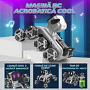 Cane Robot Intelligente Stunt Dog, 8WD con Ruote Mecanum Omnidirezionali, Controllo tramite Telecomando e Gesti, Rotazione 360°, Luci LED ed Effetti Sonori