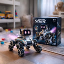 Cane Robot Intelligente Stunt Dog, 8WD con Ruote Mecanum Omnidirezionali, Controllo tramite Telecomando e Gesti, Rotazione 360°, Luci LED ed Effetti Sonori