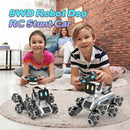 Cane Robot Intelligente Stunt Dog, 8WD con Ruote Mecanum Omnidirezionali, Controllo tramite Telecomando e Gesti, Rotazione 360°, Luci LED ed Effetti Sonori