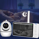 Baby Monitor Video con Telecamera PTZ, Visione Notturna, Comunicazione Bidirezionale, VOX e Allarme Temperatura