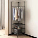 Confezione 1+1 Scaffale Angolare per Vestiti Nero – Organizzazione Elegante e Spazio Ottimizzato