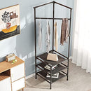 Confezione 1+1 Scaffale Angolare per Vestiti Nero – Organizzazione Elegante e Spazio Ottimizzato