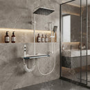Sistema Doccia Smart Termostatico con Display Digitale, 4 Funzioni, Tasti a Pianoforte, Doccia a Pioggia, Cascata Nascosta, Bidet e Design Compatto
