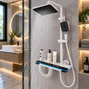 Sistema Doccia Smart Termostatico con Display Digitale, 4 Funzioni, Tasti a Pianoforte, Doccia a Pioggia, Cascata Nascosta, Bidet e Design Compatto