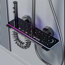 Sistema Doccia Smart con Display LED, Illuminazione Ambientale, Controllo tramite Tasti Piano, Display Temperatura Acqua, Funzioni Multiple e Senza Alimentazione Elettrica