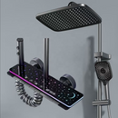 Sistema Doccia Smart con Display LED, Illuminazione Ambientale, Controllo tramite Tasti Piano, Display Temperatura Acqua, Funzioni Multiple e Senza Alimentazione Elettrica