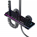 Sistema Doccia Smart con Display LED, Illuminazione Ambientale, Controllo tramite Tasti Piano, Display Temperatura Acqua, Funzioni Multiple e Senza Alimentazione Elettrica
