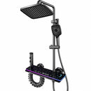 Sistema Doccia Smart con Display LED, Illuminazione Ambientale, Controllo tramite Tasti Piano, Display Temperatura Acqua, Funzioni Multiple e Senza Alimentazione Elettrica
