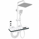 Sistema Doccia Intelligente Bianco con Display LED, Illuminazione Ambientale, Comandi a Tasti Piano, Doccia Multifunzione e Indicatore di Temperatura