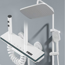 Sistema Doccia Intelligente Bianco con Display LED, Illuminazione Ambientale, Comandi a Tasti Piano, Doccia Multifunzione e Indicatore di Temperatura