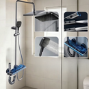 Sistema Doccia Premium con Illuminazione LED e Display Digitale, Pannello Touch Stile Piano, Montaggio a Parete, Design Moderno