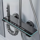 Sistema Doccia Smart Termostatico con Display Digitale, Tasti Piano, Doccia Soft Rain e Cascata Nascosta, Design Moderno per il Bagno