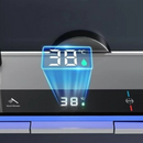 Sistema Doccia Smart Termostatico con Display Digitale, Tasti Piano, Doccia Soft Rain e Cascata Nascosta, Design Moderno per il Bagno