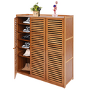 Scarpiera Verticale con 3 Ante, 7 Ripiani Regolabili, Organizer per Scarpe, 90 x 32 x 97 cm
