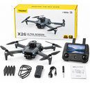 Drone X26 Ultra Screen 4K con Doppia Fotocamera, Schermo 4,3 Pollici, FPV Real-Time, Motori Brushless ed Evitamento Ostacoli