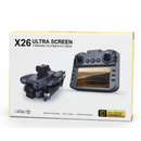 Drone X26 Ultra Screen 4K con Doppia Fotocamera, Schermo 4,3 Pollici, FPV Real-Time, Motori Brushless ed Evitamento Ostacoli