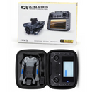 Drone X26 Ultra Screen 4K con Doppia Fotocamera, Schermo 4,3 Pollici, FPV Real-Time, Motori Brushless ed Evitamento Ostacoli