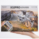 Drone Professionale X32PRO Ultra Screen 4K Ultra HD, Motore Brushless, Pieghevole, Radiocomando con Schermo Integrato da 4,3 Pollici