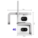 Telecamera di Sorveglianza 4G 8MP con 2 Obiettivi, Rotazione 360°, Visione Notturna, Rilevamento del Movimento, Audio Bidirezionale