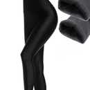Confezione 1+1 Leggings Donna Felpati Neri a Vita Alta - Effetto Lucido, Fodera Soffice, Termoelastici per l'Inverno