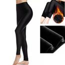 Confezione 1+1 Leggings Donna Felpati Neri a Vita Alta - Effetto Lucido, Fodera Soffice, Termoelastici per l'Inverno