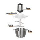 Confezione Regalo: Tritatutto Elettrico Multifunzione con 4 Lame Inox + Thermos Smart LCD 500ml - Set Premium Cucina