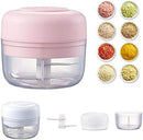 Confezione Tritatutto Elettrico Universale con 4 Lame Inox + Mini Chopper Elettrico - Tritatutto Multifunzione per Verdure, Carne, Aglio e Noci